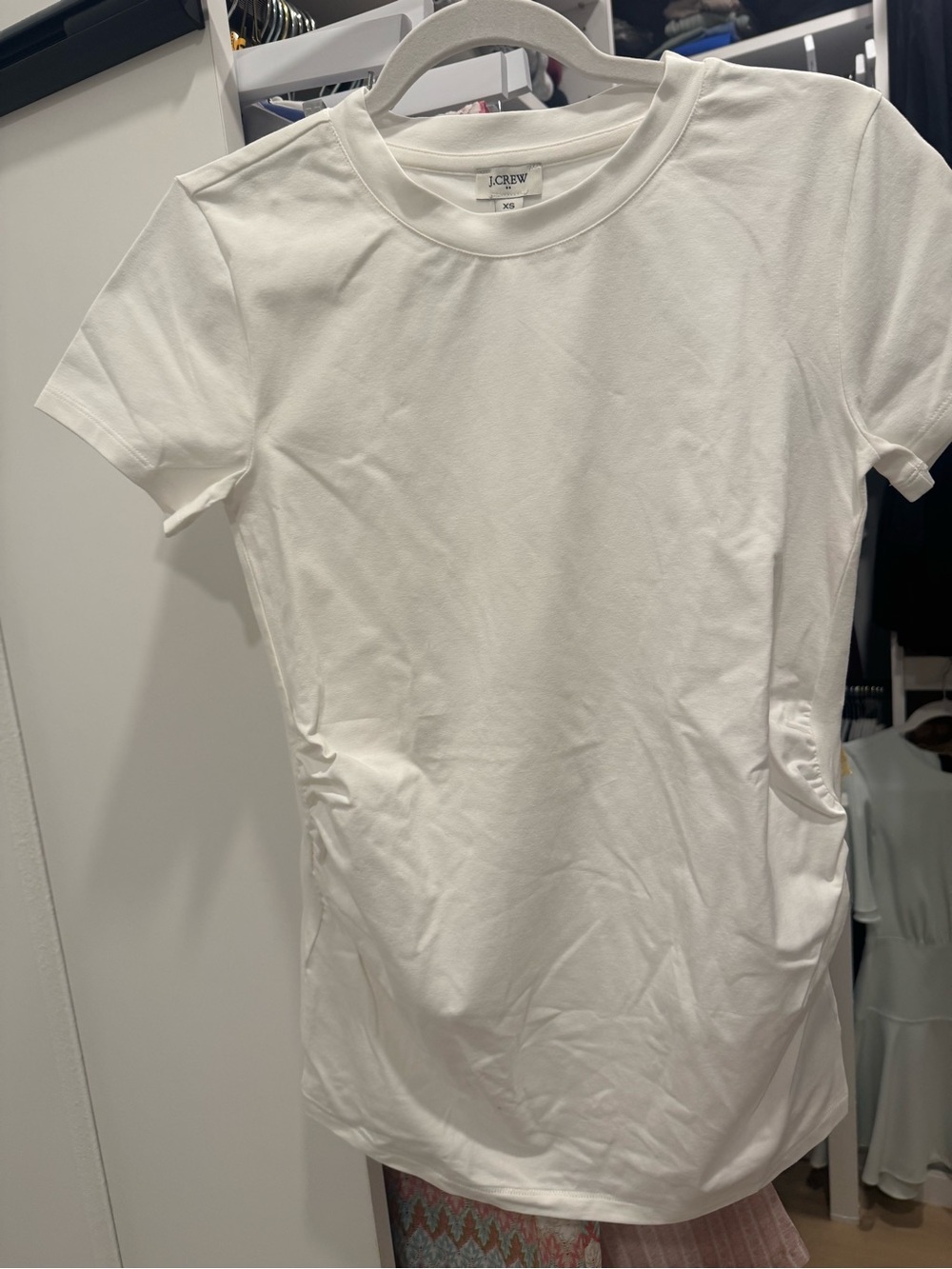 MATERNITY J. Crew Cream Crewneck Short Sleeve Tee